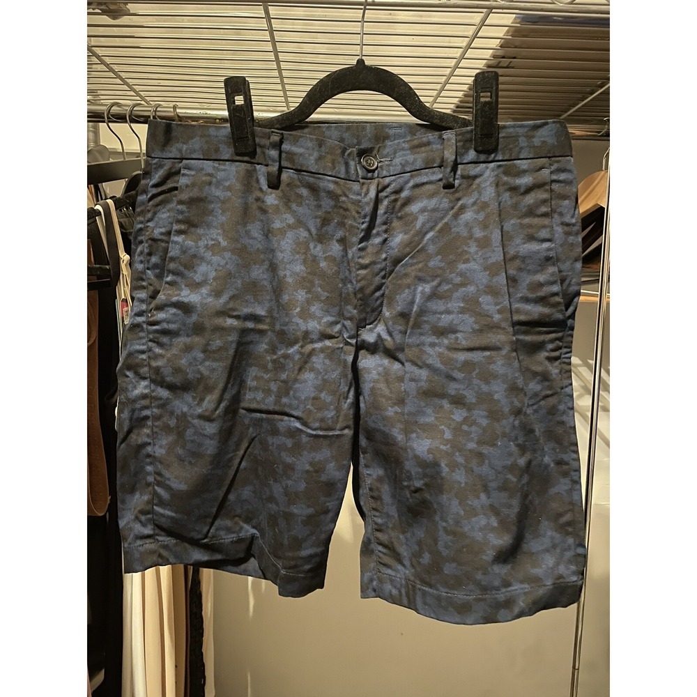 Michael Kors‎ Mens Shorts Blue / Black Camouflage Sz 32 Urban Camo